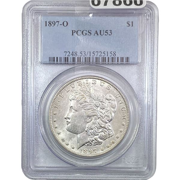 1897-O Morgan Silver Dollar PCGS AU53