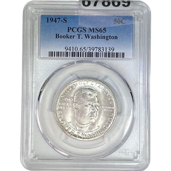 1947-S Booker T Half Dollar PCGS MS65