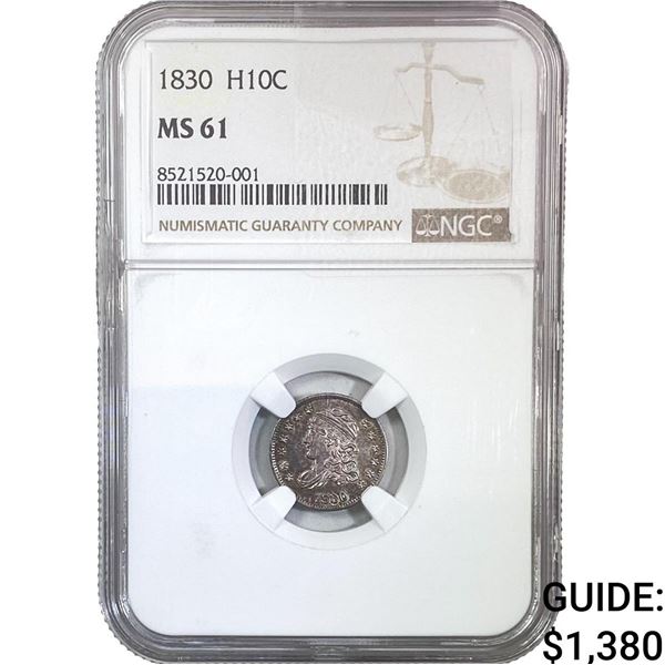 1830 Capped Bust Half Dime NGC MS61