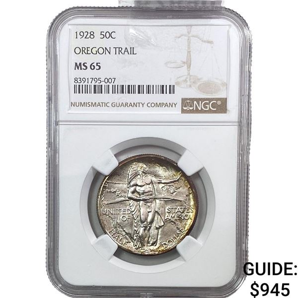 1928 Oregon Trail Half Dollar NGC MS65