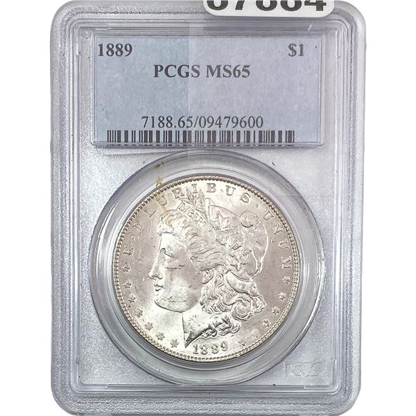 1889 Morgan Silver Dollar PCGS MS65