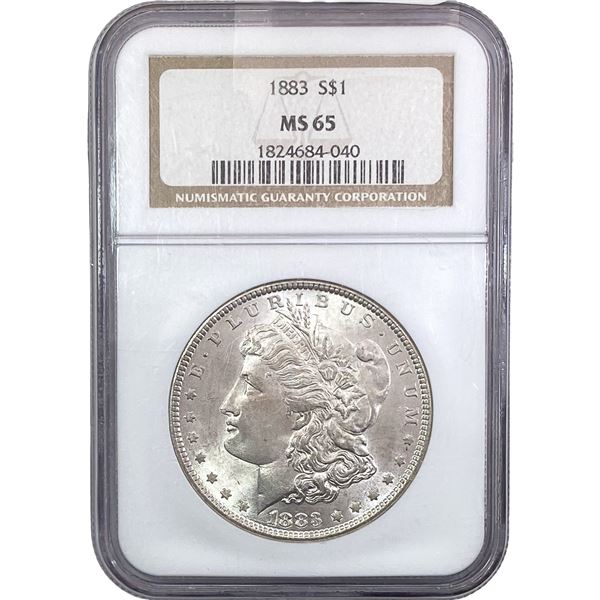 1883 Morgan Silver Dollar NGC MS65
