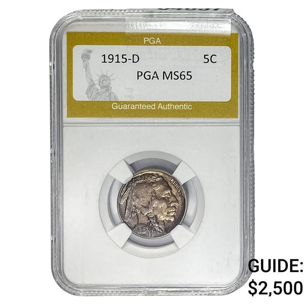 1915-D Buffalo Nickel PGA MS65