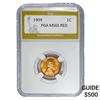 Image 1 : 1909 Wheat Cent PGA MS65 Red