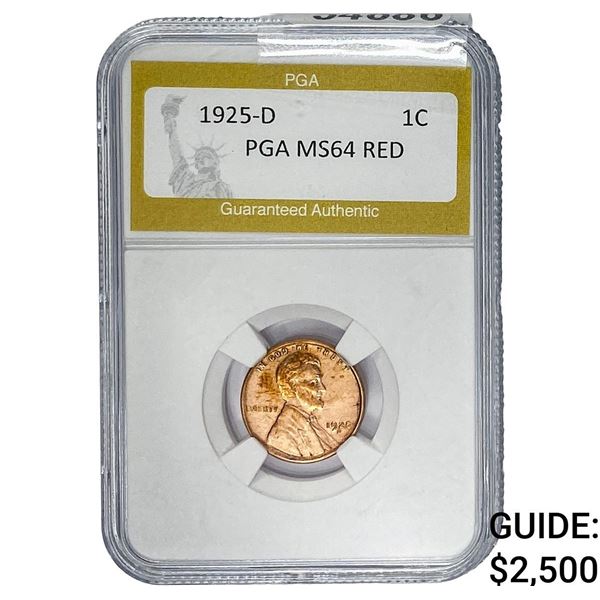 1925-D Wheat Cent PGA MS64 Red