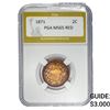 Image 1 : 1871 Two Cent Piece PGS MS65 Red