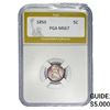 Image 1 : 1850 Seated Liberty Half Dime PGA MS67