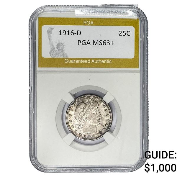 1916-D Barber Quarter PGA MS63+