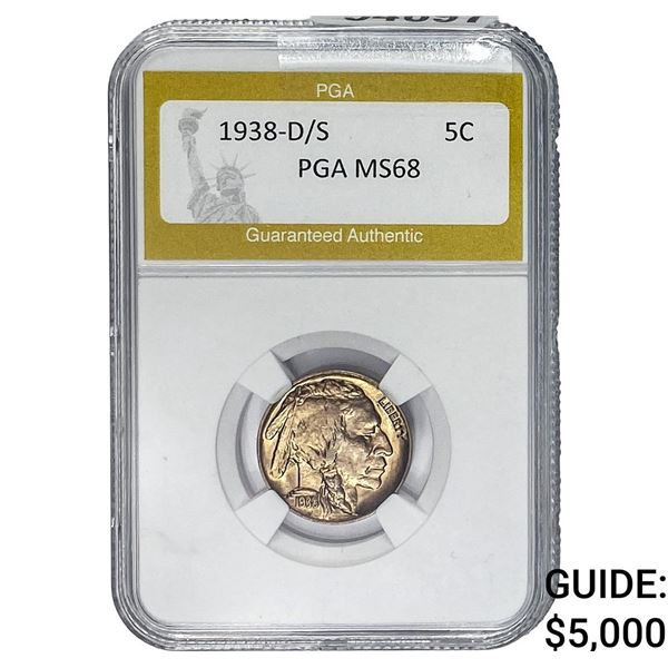 1938-D/S Buffalo Nickel PGA MS68