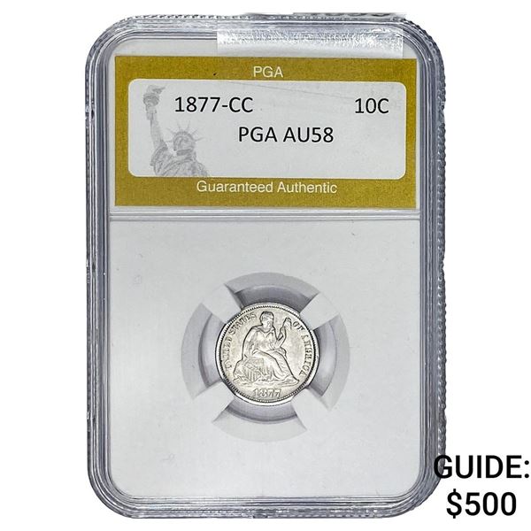 1877-CC Seated Liberty Dime PGA SU58