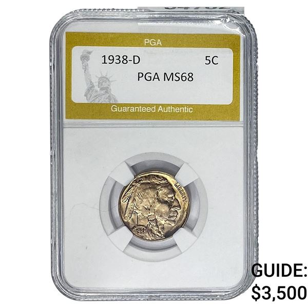 1938-D Buffalo Nickel PGA MS68