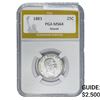 Image 1 : 1883 Kingdom of Hawaii Quarter PGA MS64