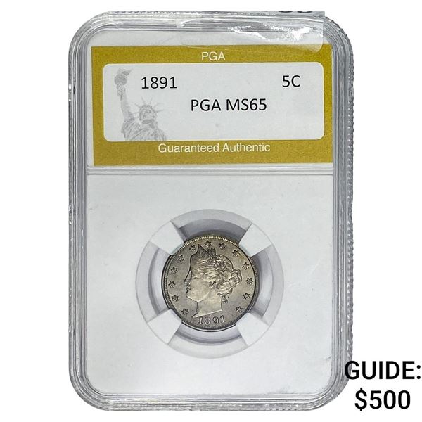 1891 Liberty Victory Nickel PGA MS65