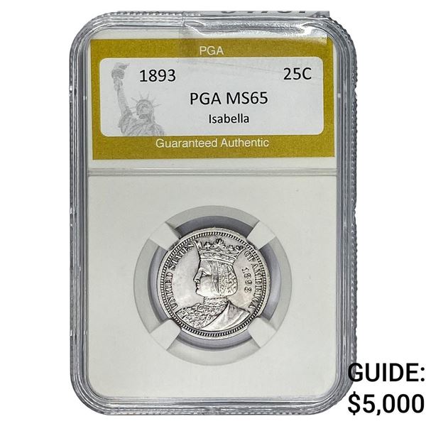 1883 Isabella Silver Quarter PGA MS65