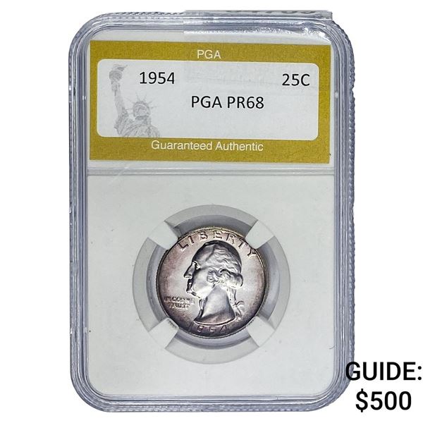1954 Washington Silver Quarter PGA PR68