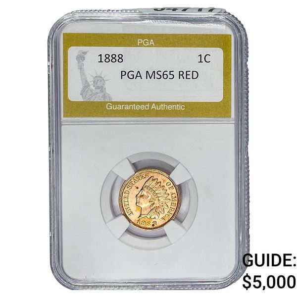 1888 Indian Head Cent PGA MS65 Red