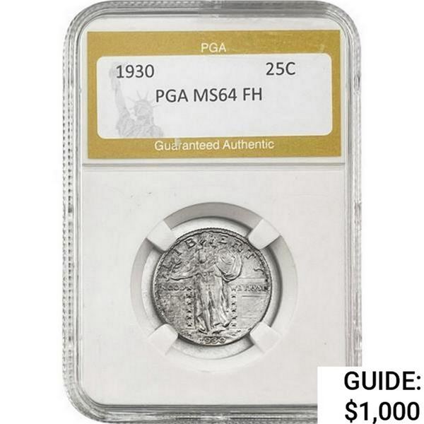 1930 Standing Liberty Quarter PGA MS64 FH