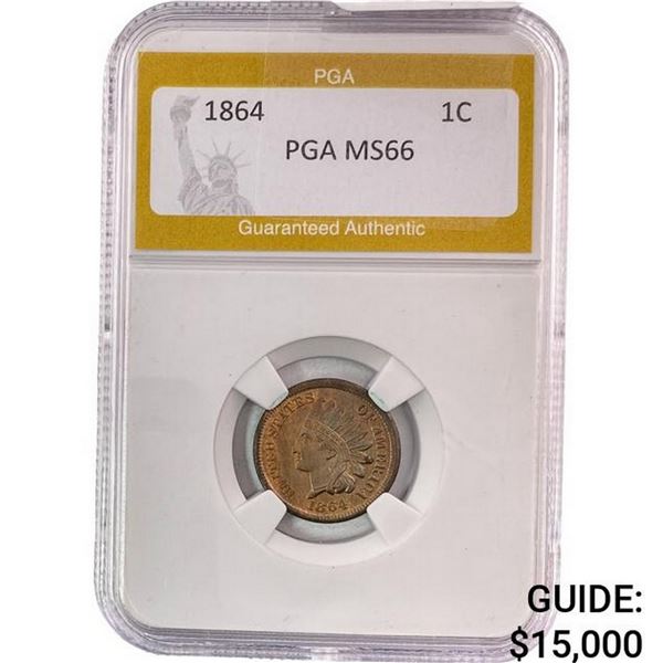 1864 Indian Head Cent PGA MS66