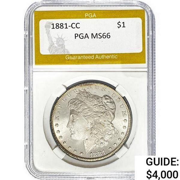 1881-CC Morgan Silver Dollar PGA MS66