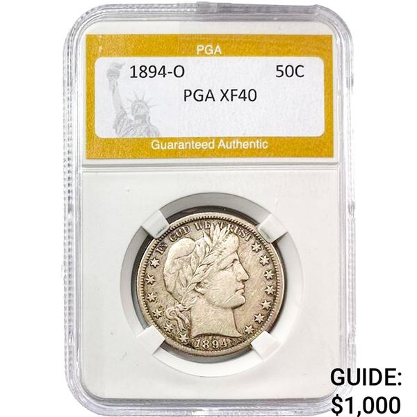 1894-O Barber Half Dollar PGA XF40