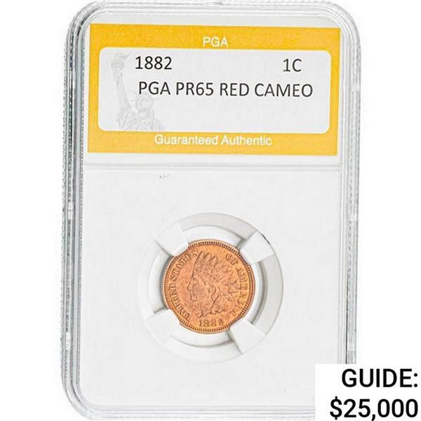 1882 Indian Head Cent PGA PR65 Red Cameo
