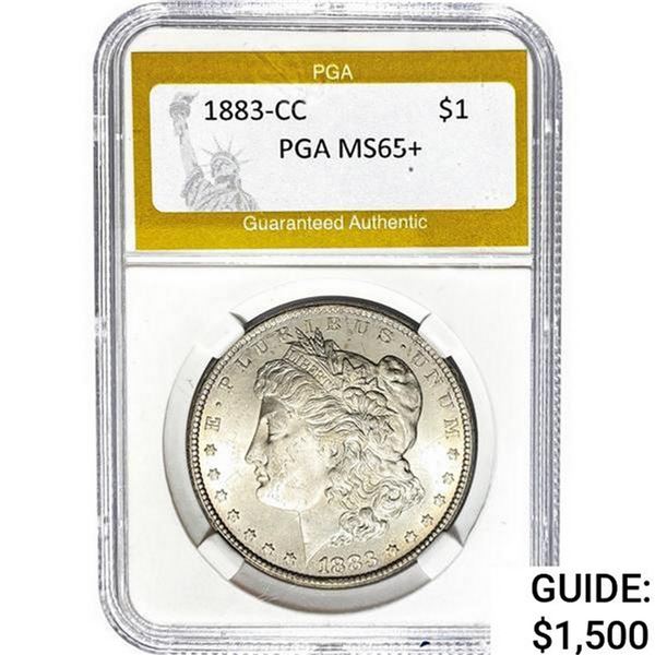 1883-CC Morgan Silver Dollar PGA MS65+