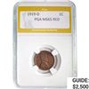 Image 1 : 1919-D Wheat Cent PGA MS65 Red