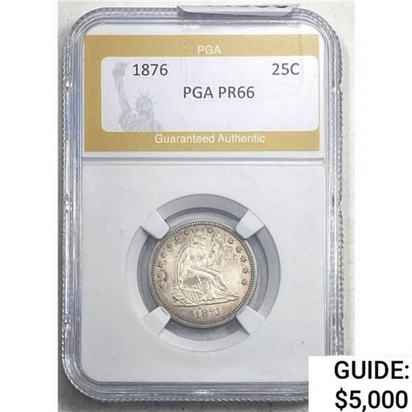 1876 Seated Liberty Quarter PGA PR66