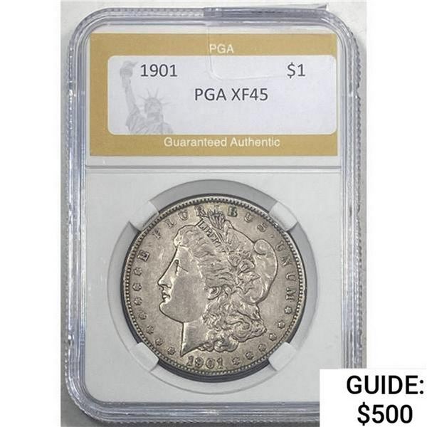 1901 Morgan Silver Dollar PGA XF45