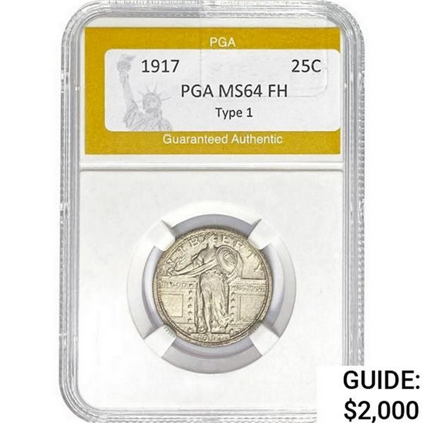 1917 Standing Liberty Quarter PGA MS64 TY 1 FH