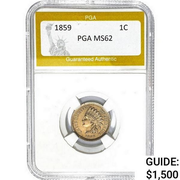 1859 Indian Head Cent PGA MS62