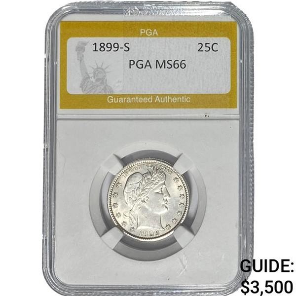 1899-S Barber Quarter PGA MS65