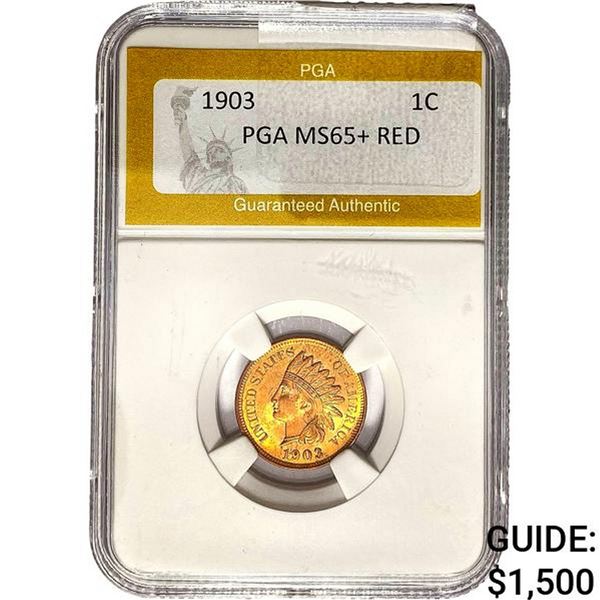 1903 Indian Head Cent PGA MS65+ RED
