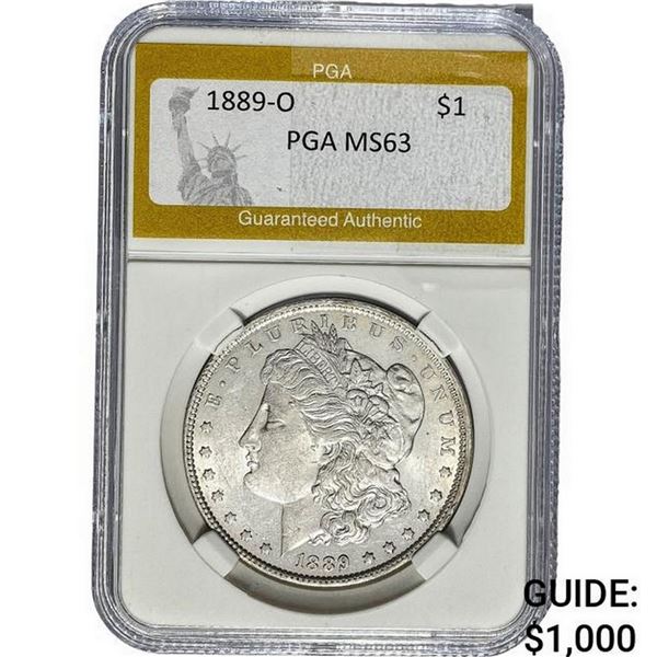 1889-O Morgan Silver Dollar PGA MS63