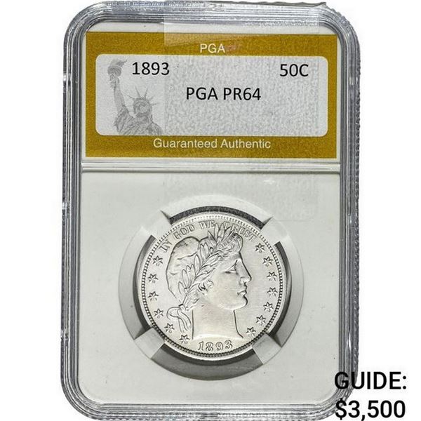 1893 Barber Half Dollar PGA PR64