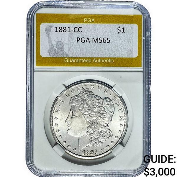 1881-CC Morgan Silver Dollar PGA MS65