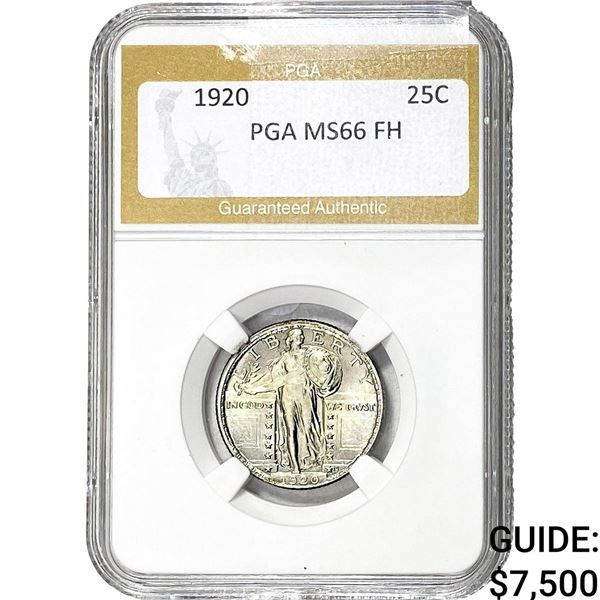 1920 Standing Liberty Quarter PGA MS66 FH