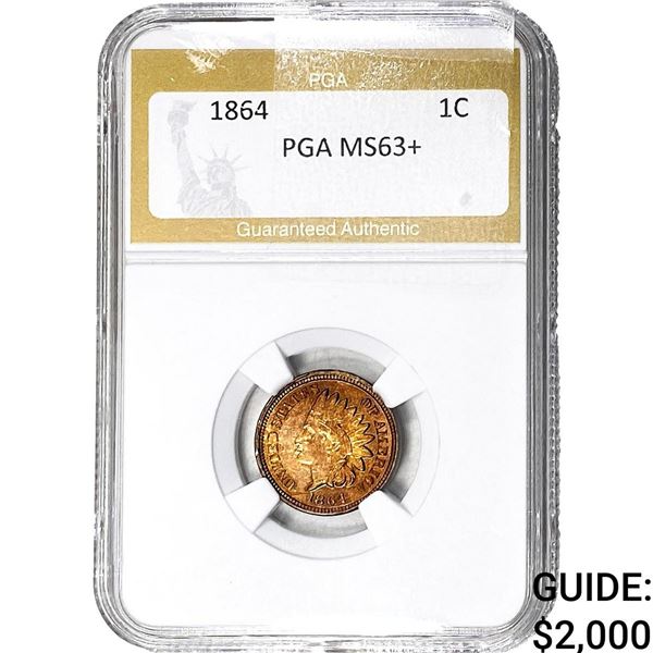 1864 Indian Head Cent PGA MS63+