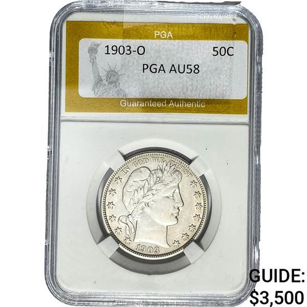 1903-O Barber Half Dollar PGA AU58