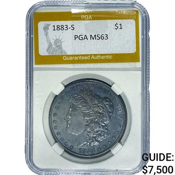 1883-S Morgan Silver Dollar PGA MS63