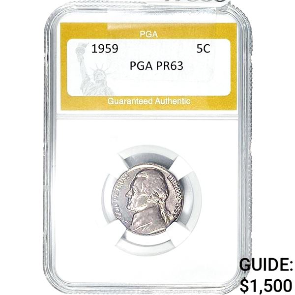 1959 Jefferson Nickel PGA PR63