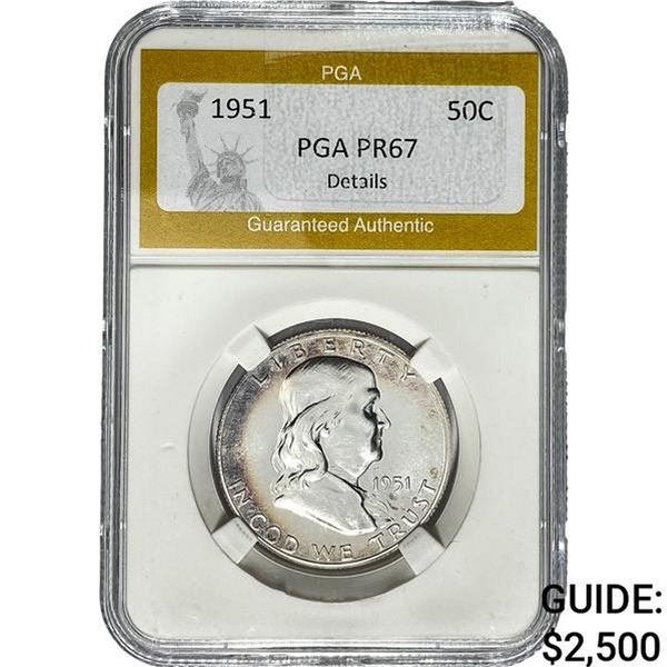 1951 Franklin Half Dollar PGA PR67 Details