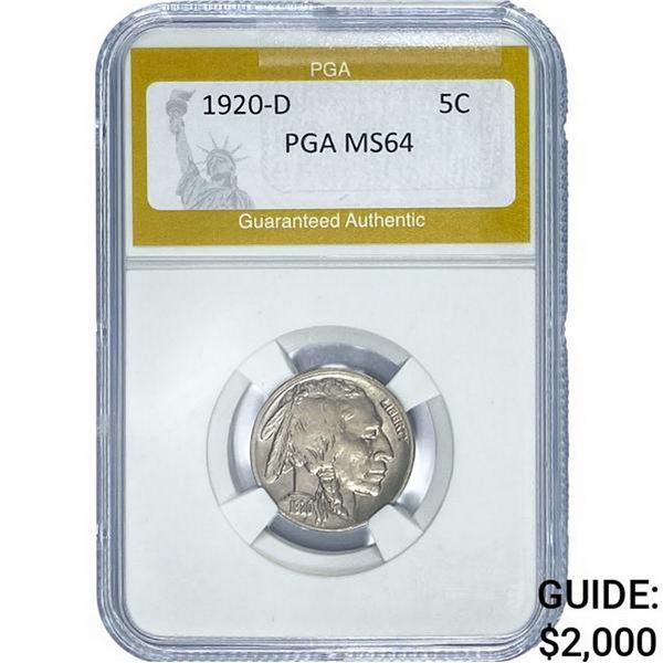 1920-D Buffalo Nickel PGA MS64
