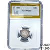 Image 1 : 1891 Seated Liberty Dime PGA MS65