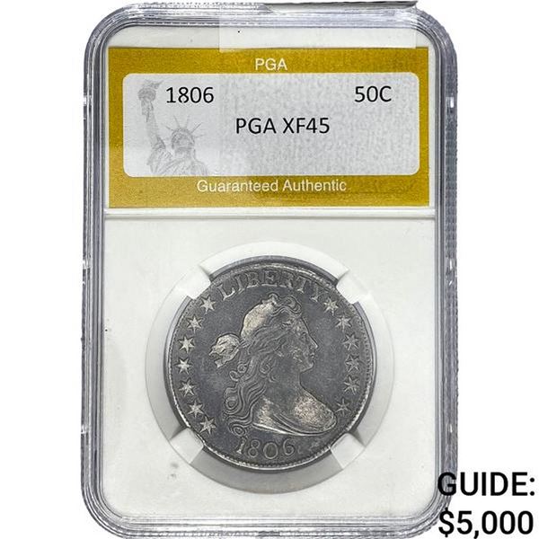 1806 Draped Bust Half Dollar PGA XF45