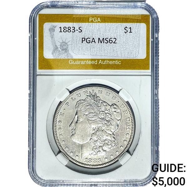 1883-S Morgan Silver Dollar PGA MS62