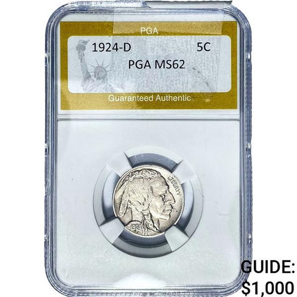 1924-D Buffalo Nickel PGA MS62