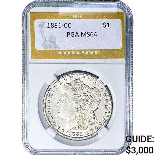 1881-CC Morgan Silver Dollar PGA MS64