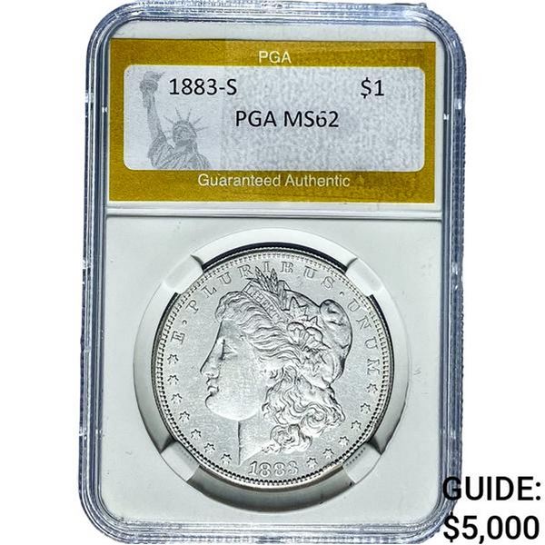 1883-S Morgan Silver Dollar PGA MS62