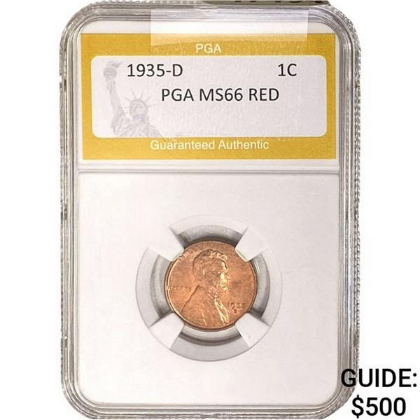 1935-D Wheat Cent PGA MS66
